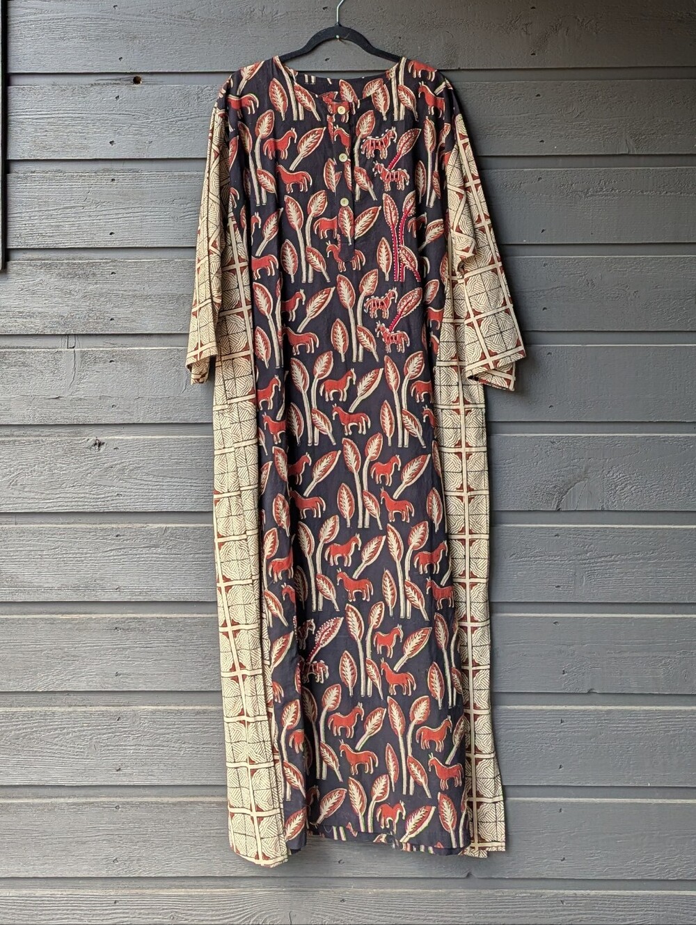 Marketplace Indian Handmade Long Dress Coverup Mumu Kaftan XL Fair Trade